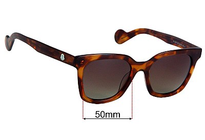 Moncler ML 0040 Replacement Lenses 50mm wide 