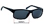 Sunglass Fix Verres de Remplacement pour Nautica N6145SNP - 62mm Wide 