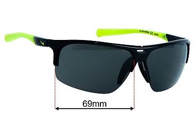 Nike RUN X2 S EV0800 Replacement Lenses 69mm wide 
