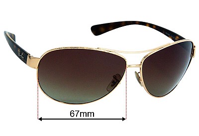 Ray-Ban RB3386 Verres de Remplacement 67mm wide 