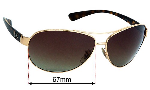 Ray-Ban RB3386 Lentes de Repuesto 67mm wide 