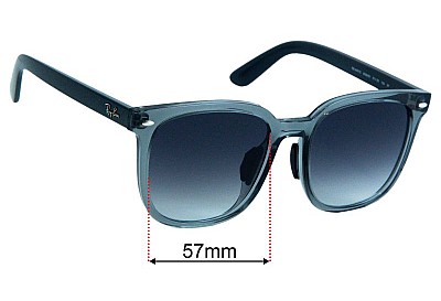 Ray-Ban RB4401D Verres de Remplacement 57mm wide 
