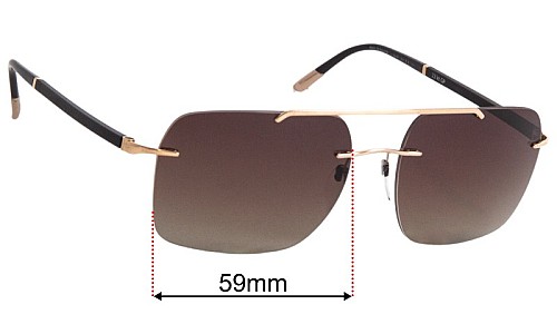 Silhouette Sun C-2 8708 Replacement Lenses 59mm wide 