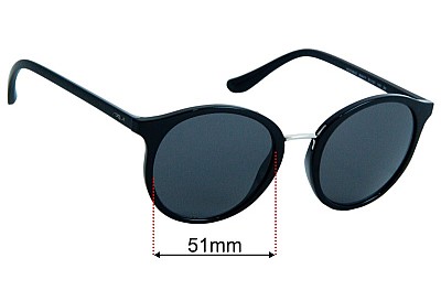 Vogue VO5166-S Verres de Remplacement 51mm wide 
