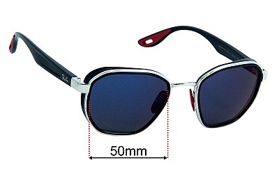Ray-Ban RB3674-M Scuderia Ferrari Collection Replacement Lenses 50mm wide 