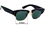 Sunglass Fix Replacement Lenses for Ray-Ban RB0316-S Mega Clubmaster - 53mm Wide 