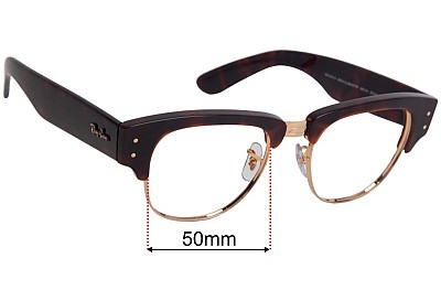 Ray-Ban RB0316-V Mega Clubmaster Optics Replacement Lenses 50mm wide 
