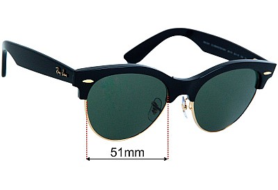 Ray-Ban RB2341 Clubmaster Way Replacement Lenses 51mm wide 