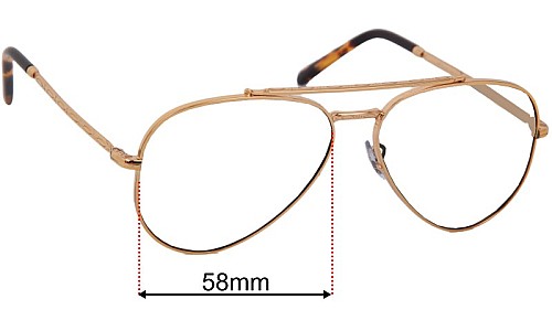 Ray-Ban RB3625-V New Aviator Optics Ersatzgläser 58mm wide 