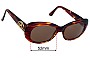 Sunglass Fix Lentes de Repuesto para Blumarine BM 627 - 52mm Wide 