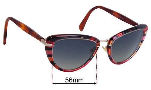 Emilio Pucci EP11 Replacement Lenses 60mm wide 