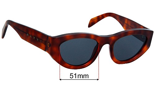 Marni Rainbow Mountains Replacement Lenses 51mm wide 
