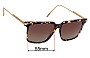 Sunglass Fix Lentes de Repuesto para Bottega Veneta BV 1006S - 55mm Wide 