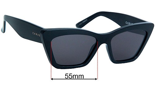 Carve Tahoe Replacement Lenses 55mm wide 