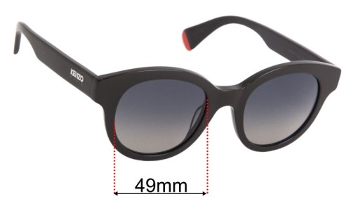 Sunglass Fix Replacement Lenses for Kenzo KZ40160I - 49mm Wide Kenzo KZ40160I Replacement Lenses 49mm wide