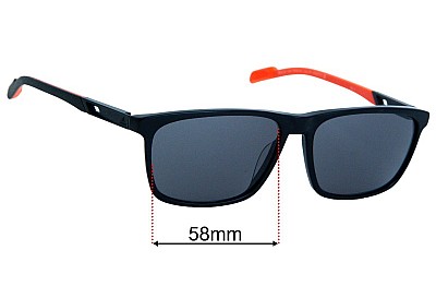 Adidas SP0079-1 Replacement Lenses 58mm wide 