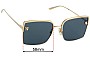 Sunglass Fix Verres de Remplacement pour Cartier Panthère CT0199S - 58mm Wide 