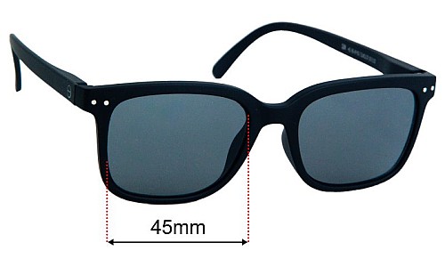 Izipizi Sun L Lentilles de Remplacement 45mm wide 
