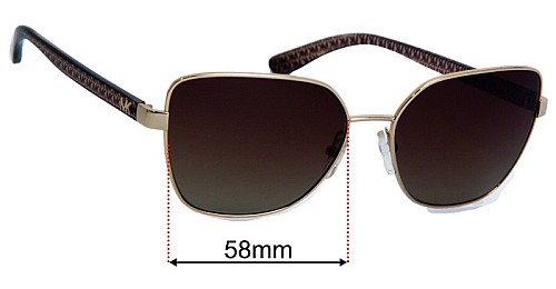 Michael Kors MK1079 Palm Springs 58mm Verres de Remplacement display picture 2