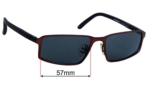 Porsche P 8162 Replacement Lenses 57mm wide 