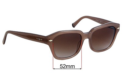 Vogue VO5444-S Verres de Remplacement 52mm wide 