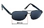Sunglass Fix Lentes de Repuesto para Bill Bass Liam - 60mm Wide 