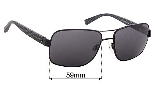 Sunglass Fix Replacement Lenses Nautica N5109S - 59mm Wide 
