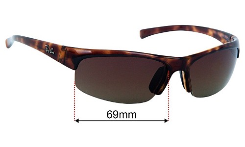 Sunglass Fix Replacement Lenses Ray-Ban RB4039 - 69mm Wide 