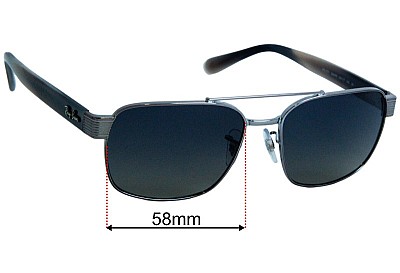 Ray-Ban RB3751 Verres de Remplacement 58mm wide 