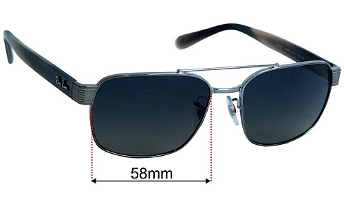 Ray-Ban RB3751 Replacement Lenses 57mm wide 
