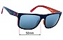 Sunglass Fix Verres de Remplacement pour Knockaround TCS New York City Marathon - 58mm Wide 