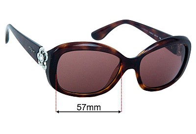 Vogue VO2846-SB Verres de Remplacement 56mm wide 