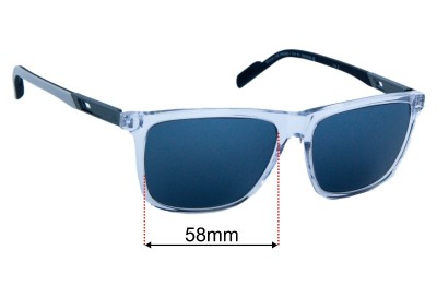 Adidas SP0080-1 Replacement Lenses 58mm wide 