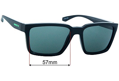 Arnette Plot Twist AN4346 Verres de Remplacement 57mm wide 