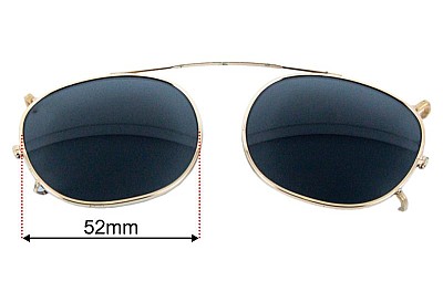 Moscot Cliptosh Replacement Lenses 52mm wide 