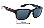 Sunglass Fix Lentes de Repuesto para Prada SPS01U - 55mm Wide 