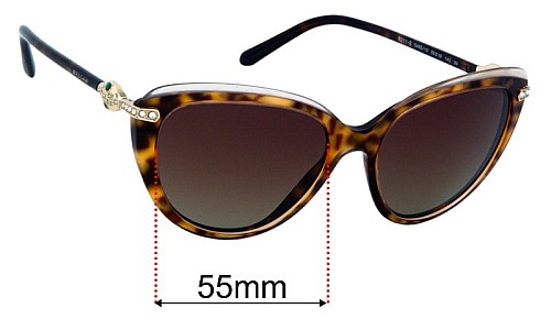 Sunglass Fix Verres de Remplacement pour Bvlgari 8211-B - 55mm Wide Bvlgari 8211-B Verres de Remplacement 55mm wide