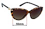 Sunglass Fix Verres de Remplacement pour Bvlgari 8211-B - 55mm Wide 