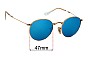 Sunglass Fix Verres de Remplacement pour Ray-Ban RB3532 Folding - 47mm Wide 