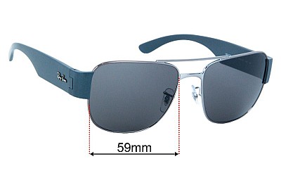 Ray-Ban RB3756 Replacement Lenses 59mm wide 