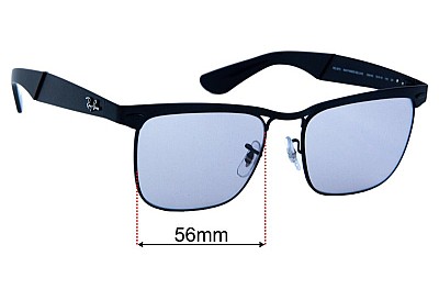 Ray-Ban RB3875 Wayfarer Deluxe Verres de Remplacement 56mm wide 