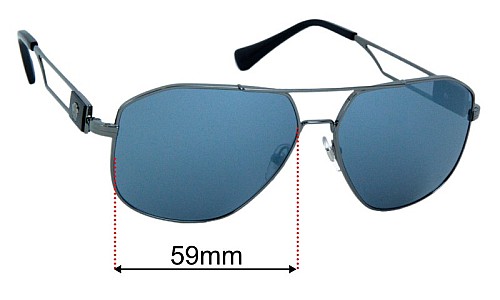 Versace MOD 1287 Replacement Lenses 59mm wide 