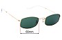 Sunglass Fix Verres de Remplacement pour Ray-Ban RB3832 - 55mm Wide 