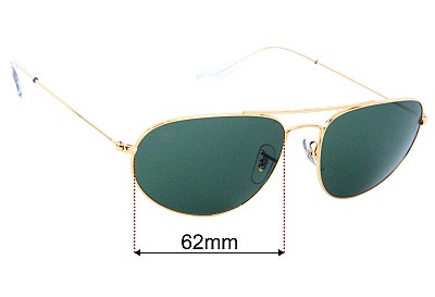 Ray-Ban RB3945 Explorer IV Replacement Lenses 62mm wide 