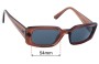 Sunglass Fix Replacement Lenses for Ray-Ban RB4395F Kiliane (Low Bridge Fit) - 54mm Wide 