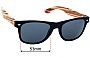 Sunglass Fix Replacement Lenses for Moana Road Wooden Arms - 53mm Wide 