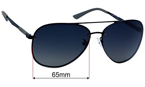 Police Court 3 Verres de Remplacement 65mm wide 