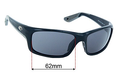 Costa Del Mar Jose PRO Lentes de Repuesto 62mm wide 