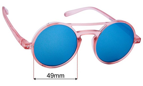 Izipizi Glacier#G Verres de Remplacement 49mm wide 