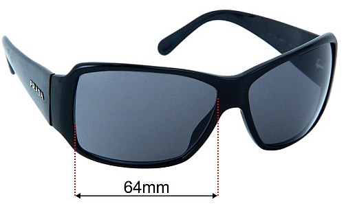 Prada SPR09G Ersatzgläser 64mm wide 